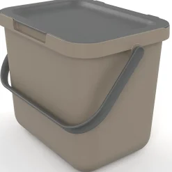 Poubelle de tri avec poignée 6 L Loops Sundis H. 18,7 cm taupe