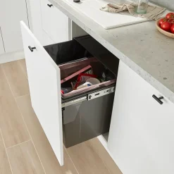 Poubelle de tri coulissante GoodHome Vigote 60 cm, 2 bacs