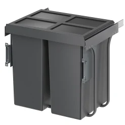 Poubelle de tri coulissante GoodHome Vigote 60 cm, 2 bacs