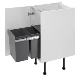 Poubelle de tri coulissante GoodHome Vigote 40 cm, 2 bacs