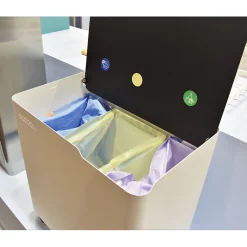 Poubelle de tri ECOBOX 60 L, Design compact sur roulettes