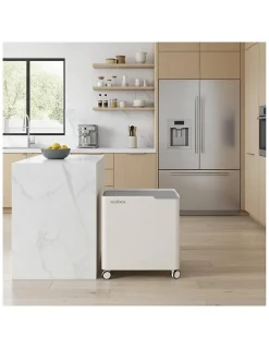 Poubelle de tri ECOBOX 60 L, Design compact sur roulettes