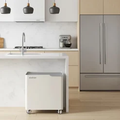 Poubelle de tri ECOBOX 60 L, Design compact sur roulettes