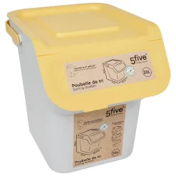 Poubelle de tri en plastique 20L - Taupe- 5five