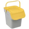 Poubelle de tri en plastique 20L - Jaune- 5five
