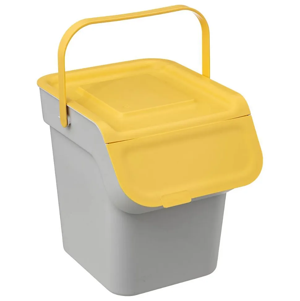 Poubelle de tri en plastique 20L - Jaune- 5five