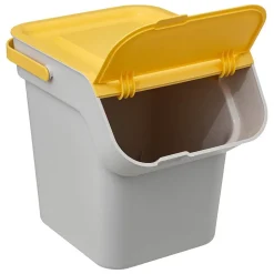 Poubelle de tri en plastique 20L - Jaune- 5five
