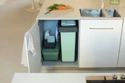 Poubelle de tri encastrable Brabantia Sort & Go 2 x 30 L vert clair