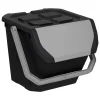 Poubelle de tri 24L en plastique noir - Noir- 5five