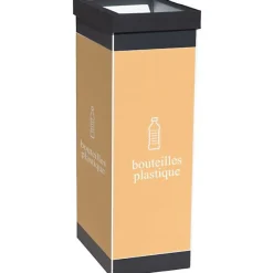 Poubelle de tri pour bouteille en plastique 60 litres - Noir