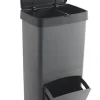 Poubelle de tri sélectif à pédale, poubelle de recyclage, 70 L