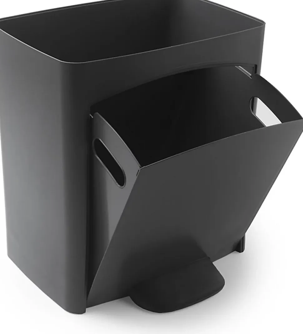 Poubelle de tri sélectif à pédale, poubelle de recyclage, 70 L