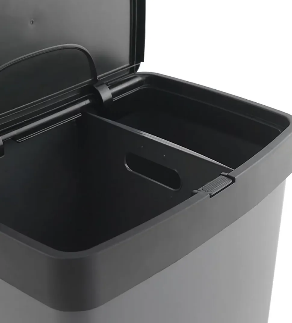 Poubelle de tri sélectif à pédale, poubelle de recyclage, 70 L