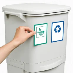 Poubelle de tri sélectif à pédale, roulettes et poignée avec double compartiments de 38L (24L + 14L).