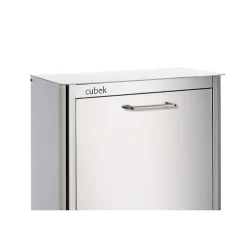 Poubelle de tri sélectif CUBEK en Acier Inoxydable. 3 compartiments de 20 litres.