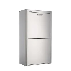 Poubelle de tri sélectif CUBEK en Acier Inoxydable. 4 compartiments de 20 litres