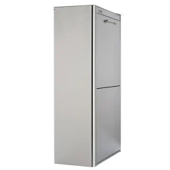 Poubelle de tri sélectif CUBEK en Acier Inoxydable. 4 compartiments de 20 litres