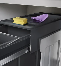 Poubelle de tri sélectif encastrable 30 litres (10+10+10) Hailo EcoLine Design L Trio