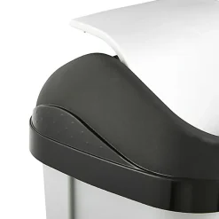 Poubelle en plastique à couvercle basculant 10 litres - Gris Clair
