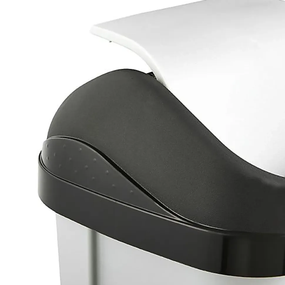 Poubelle en plastique à couvercle basculant 10 litres - Gris Clair