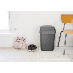 Poubelle en plastique solide à couvercle basculant 50 litres
