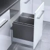 Poubelle encastrable 2 bacs pour meuble coulissant 46L (18+28) Hailo Triple XL