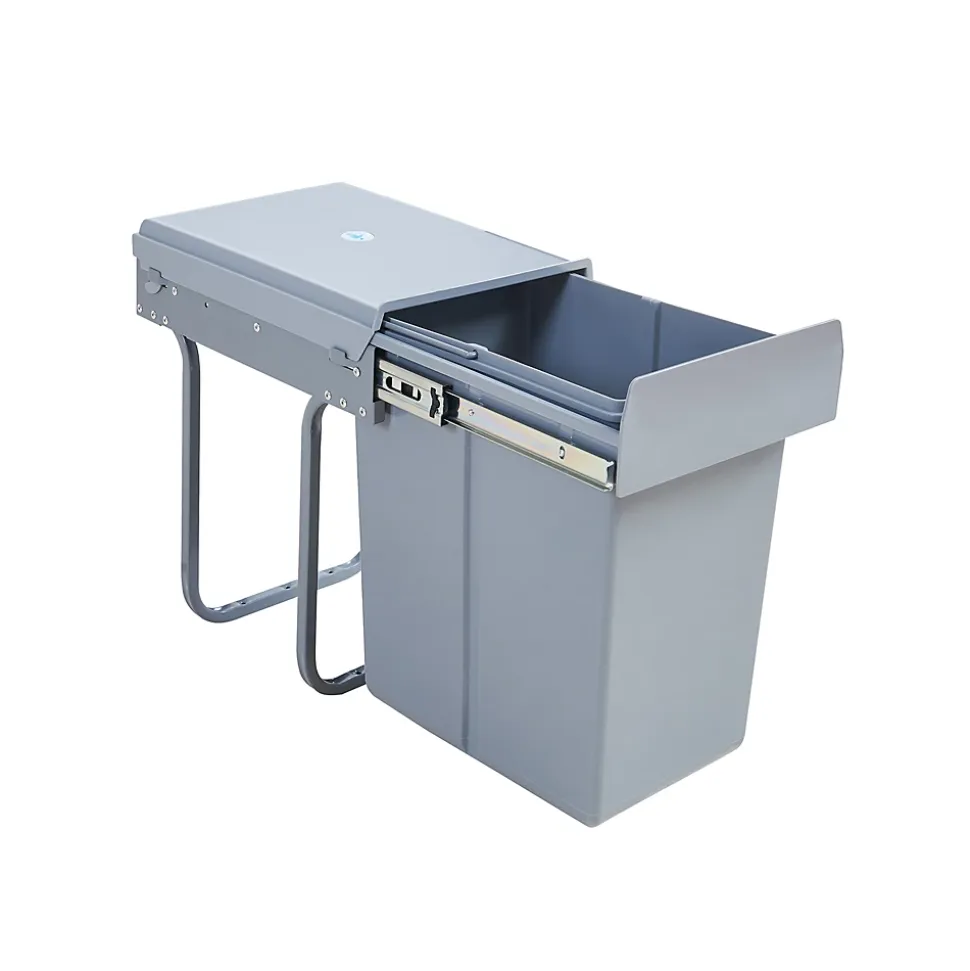 Poubelle encastrable Froland 1 x 20L 34 x 26 x 42 cm gris en.casa