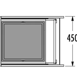 Poubelle encastrable pour meuble coulissant 55L Hailo Triple XL