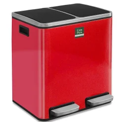 Poubelle Félix Système de séparation Rouge framboise 2 x 30 litres -60 litres - Floordirekt