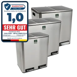 Poubelle Félix Système de séparation Acier inoxydable 2 x 30 litres -60 litres - Floordirekt