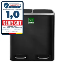 Poubelle Félix Système de séparation Noir 2 x 15 litres -30 litres - Floordirekt