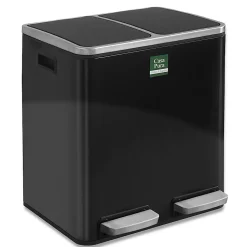 Poubelle Félix Système de séparation Noir 2 x 15 litres -30 litres - Floordirekt