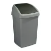 Poubelle grise avec couvercle basculant Delta 50 litres