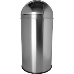 Poubelle inox the dome avec couvercle "push" 50 litres