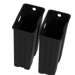 Poubelle manuelle tri selectif 2 bacs capacité totale 20L acier inox. brossé