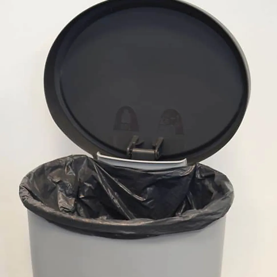 Poubelle moderne de cuisine en plastique 20 litres - Gris Clair