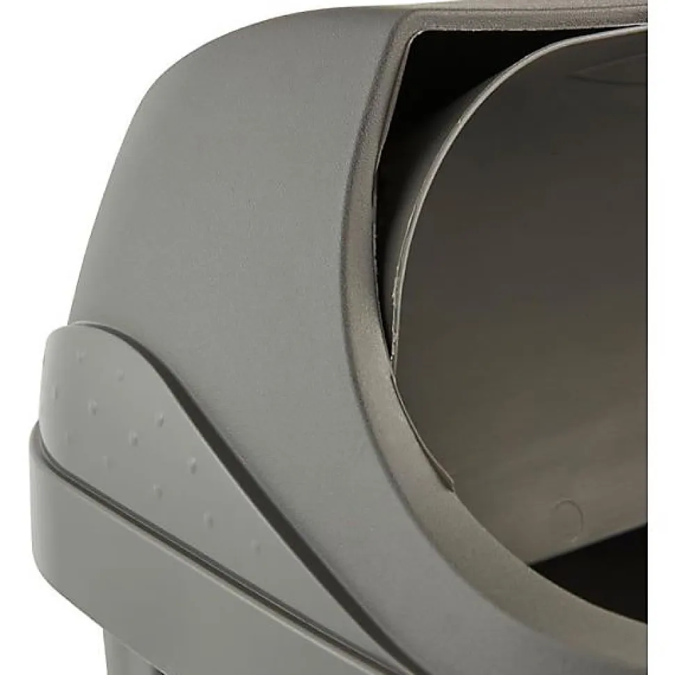 Poubelle plastique à couvercle coulissant 25 litres - Gris Foncé