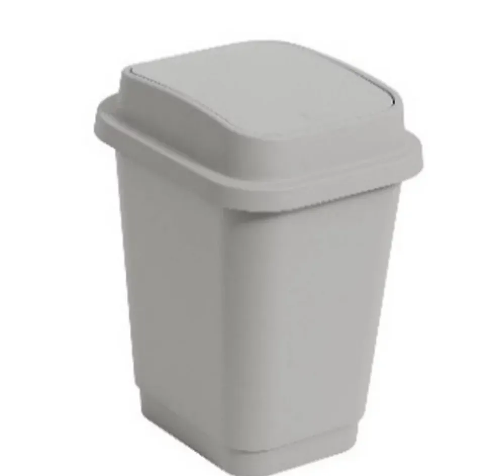 Poubelle plastique 10L Beige - Noir- 5five