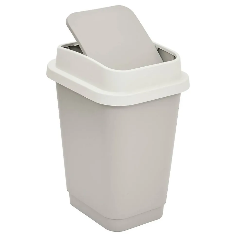 Poubelle plastique 10L Beige - Noir- 5five