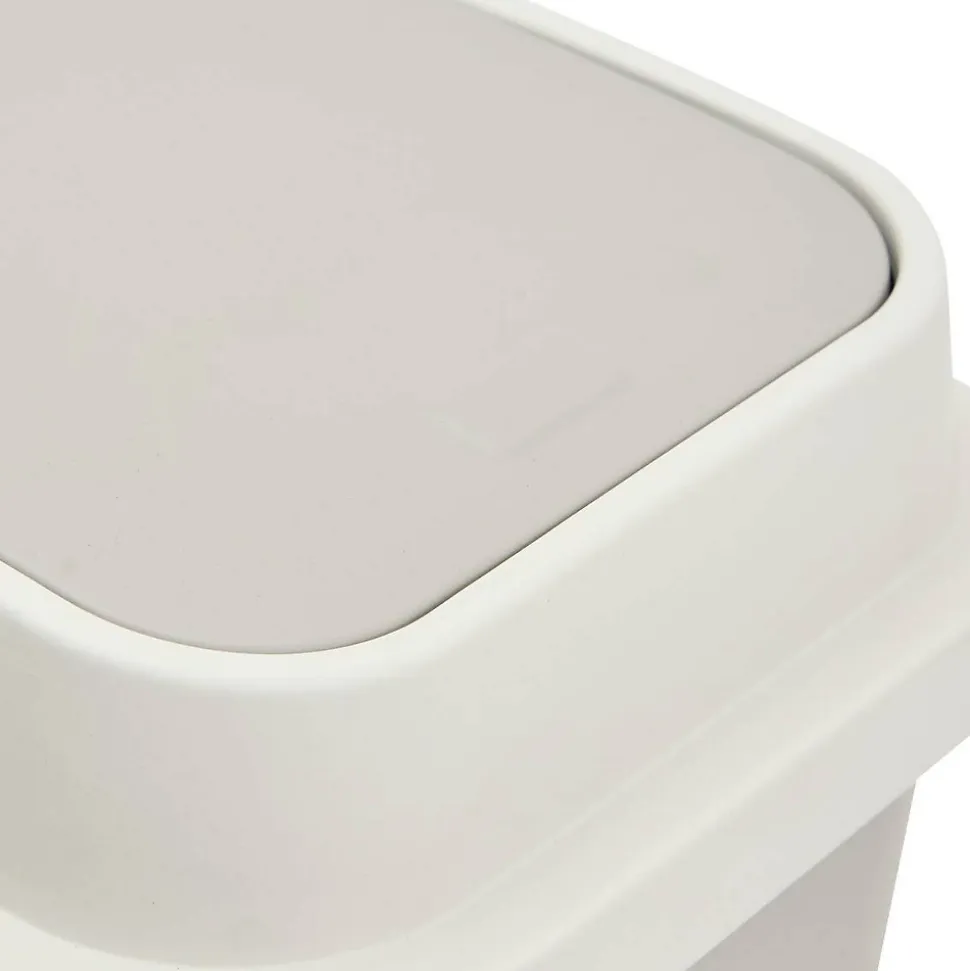 Poubelle plastique 10L Beige - Noir- 5five