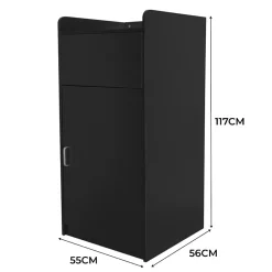 Poubelle Porte-Plateau Noire - 100L