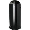 Poubelle professionnelle à pédale en acier 52 litres - Noir