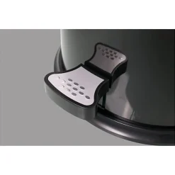 Poubelle professionnelle à pédale en acier 52 litres - Noir