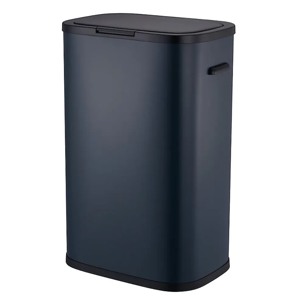 Poubelle push inox PORTLAND gris 60L