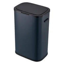 Poubelle push inox PORTLAND gris 60L