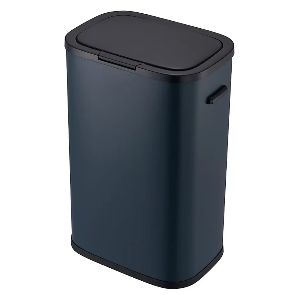 Poubelle push inox PORTLAND gris 60L