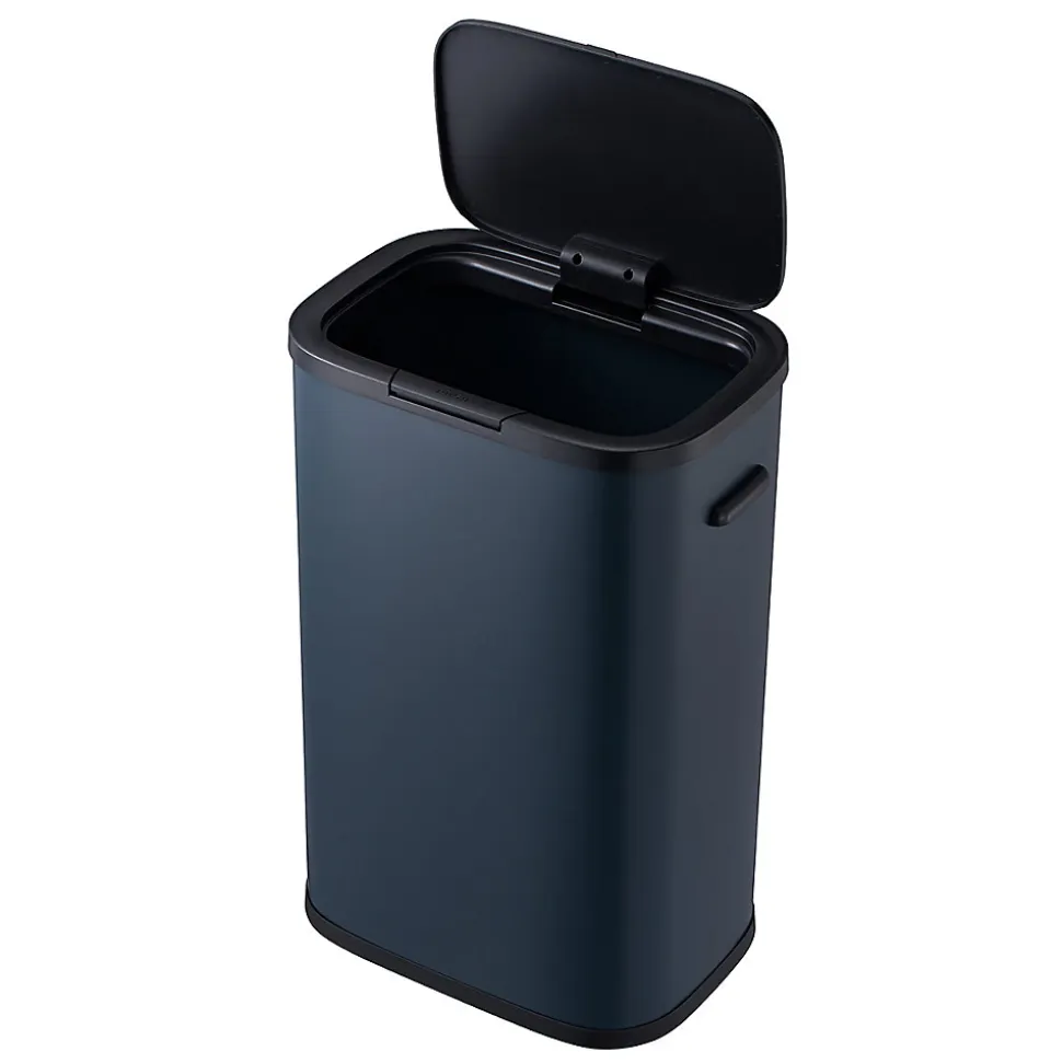 Poubelle push inox PORTLAND gris 60L