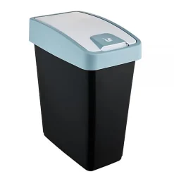 Poubelle Rectangulaire à couvercle basculant 25 litres - Bleu