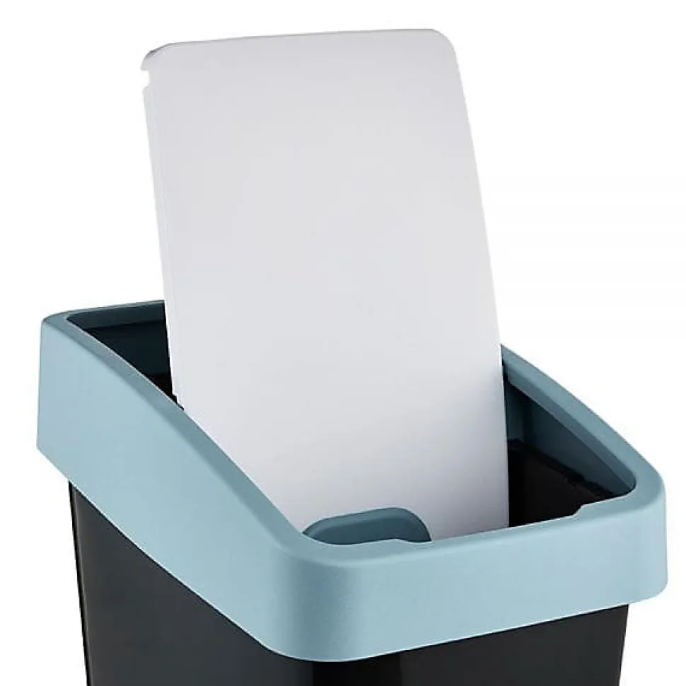 Poubelle Rectangulaire à couvercle basculant 25 litres - Bleu