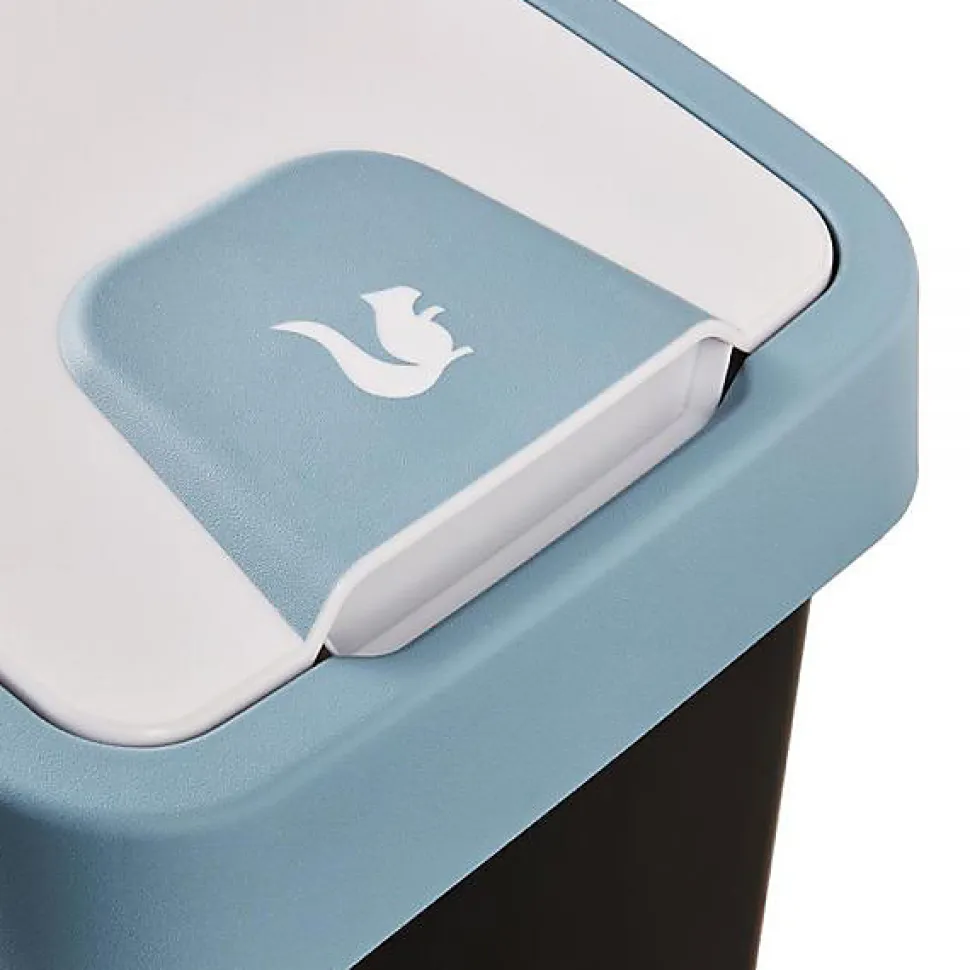 Poubelle Rectangulaire à couvercle basculant 25 litres - Bleu